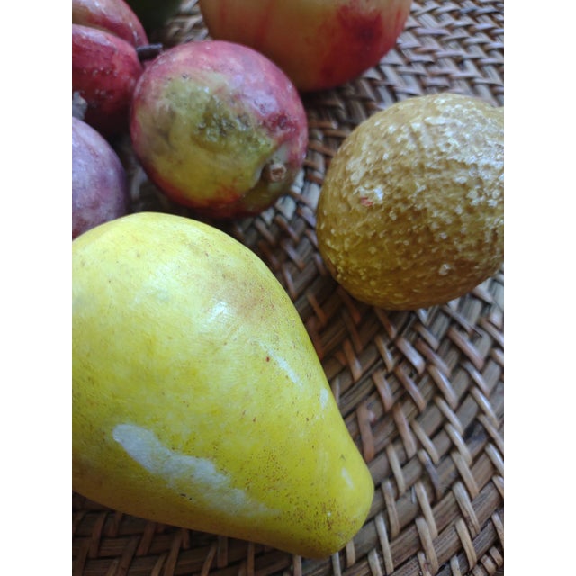 1960s Lot of 10 Vintage Italian Alabaster Stone Fruit - Set of 10 For Sale - Image 4 of 9