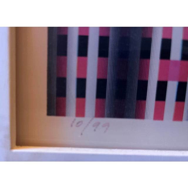 Abstract Yaacov Agam — "Under Seascape" Signed Kinetic Agamograph, Ed. 10/99 For Sale - Image 3 of 6