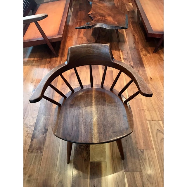 1970s Set of Four Captain Chairs by George Nakashima For Sale - Image 5 of 17