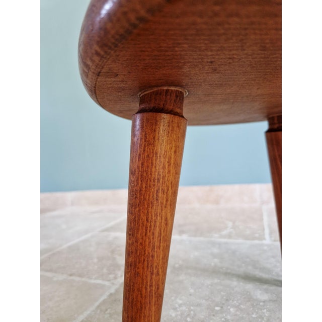 Modernist Tripod Stool in Wood, 1950s For Sale - Image 10 of 12