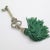 Italian Vintage Italian Handmade Genuine Silver Life Size Secret Drawer Key W/T Green Tassel For Sale - Image 3 of 11