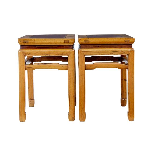 Late 19th Century Late 19th Century Chinese Hardwood Occasional Tables, 1890, Set of 2 For Sale - Image 5 of 9