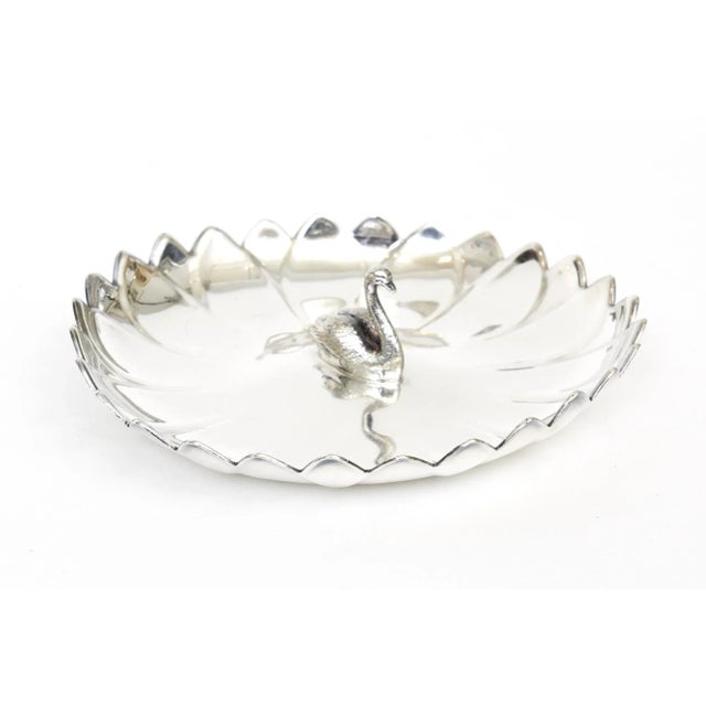 1960s Vintage Reed and Barton Silver-Plate Swan Bowl, Dish or Serving Piece, 1960's For Sale - Image 5 of 10
