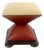 Baker Furniture Vintage Two-Tone Hourglass Cinched-Waist Ottoman Stool For Sale