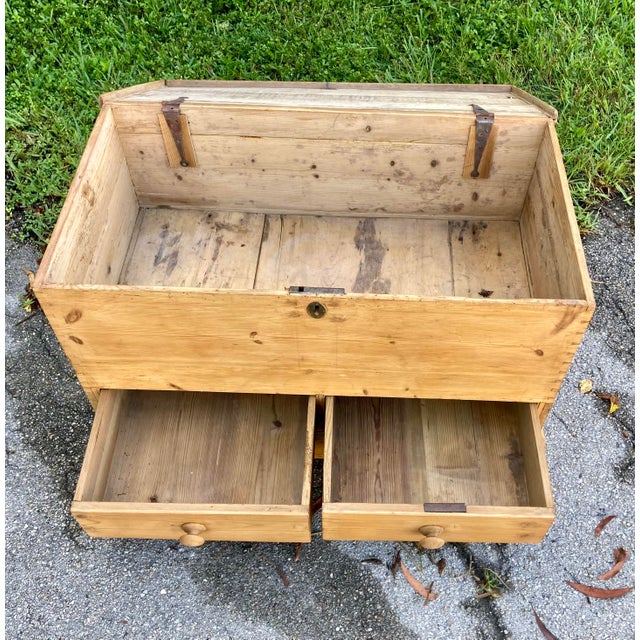19th Century English Pine Mule Chest Chairish