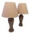 1980s Brown Mottled Venetian Glass Lamps - a Pair For Sale