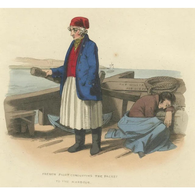 R. Bridgens, French Costumes and Trades, 1835, Coloured Prints, Set of 3 For Sale - Image 4 of 10