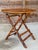 Vintage Boho Tortoise Rattan and Bamboo Slat Folding Side Table For Sale - Image 9 of 12