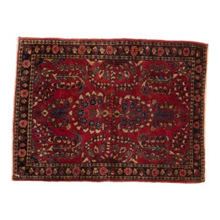 Vintage Fragment Sarouk Rug Mat - 2'3" x 3' For Sale