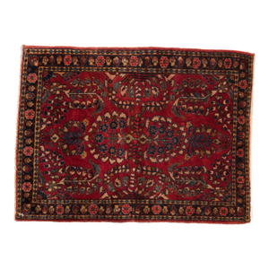 Vintage Fragment Sarouk Rug Mat - 2'3" x 3'