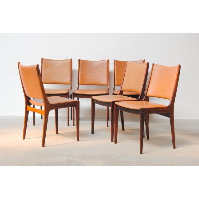 Brown Vintage Dining Chairs in Rosewood by Johannes Andersen for Uldum Møbelfabrik, Customizable Reupholstery, 1960s, Set of 6 For Sale - Image 8 of 8