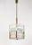Austrian Tambour Drum Chandelier in Brass and Textured Ice Glass by J. T. Kalmar for Kalmar, 1960s For Sale - Image 8 of 18