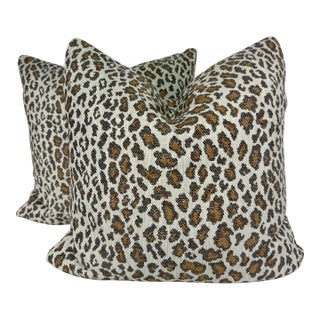 Cowtan & Tout "Mala" in Teak Indoor/Outdoor 22" Pillows-a Pair For Sale