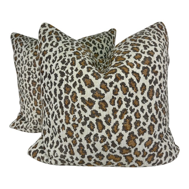 Cowtan & Tout "Mala" in Teak Indoor/Outdoor 22" Pillows-a Pair For Sale