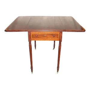 Antique American Mahogany Drop Leaf Breakfast Table Circa 1825