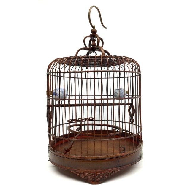 Antique Bamboo Chinese Bird Cage For Sale - Image 13 of 13
