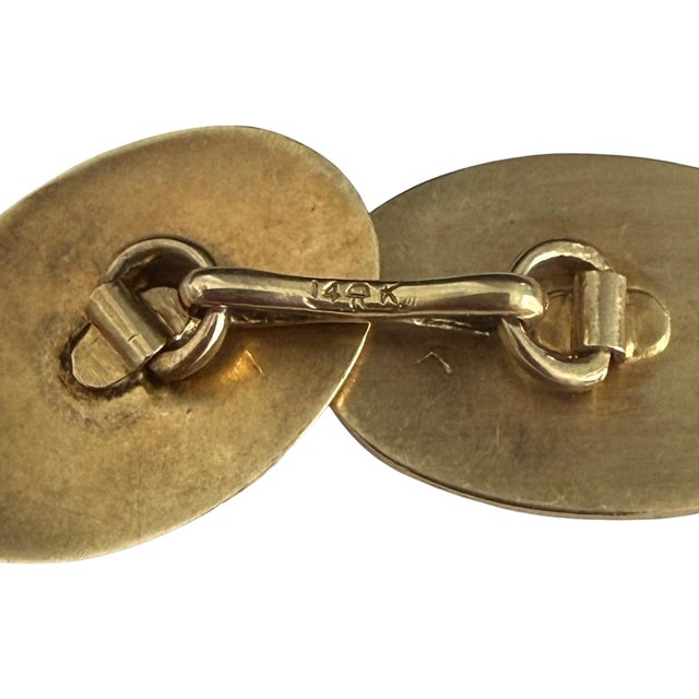 Larter & Sons Art Nouveau 14k Gold Poseidon Cufflinks, Circa 1900–1910, Pair For Sale In Charlotte - Image 6 of 6