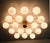 21st Century Natural Brass Glossy White Murano Globes Flush Mount by Fabio LTD For Sale - Image 6 of 10