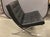 Ludwig Mies van der Rohe Mid 20th Century In the Style of Ludwig Mies Van Der Rohe for Knoll - A Pair of Barcelona-Style Black and Chrome Chairs For Sale - Image 4 of 11