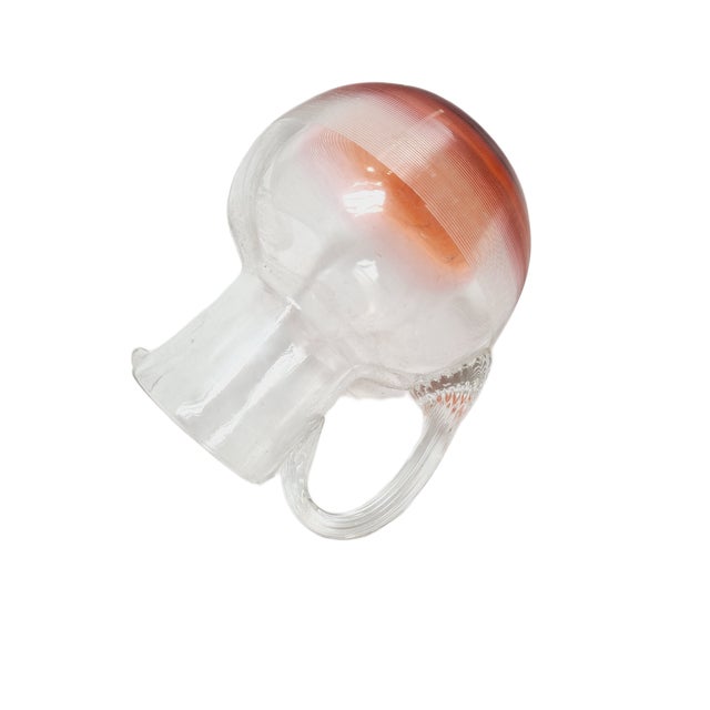 Art Nouveau Cranberry Glass Jug, United Kingdom, 1900s For Sale - Image 9 of 10