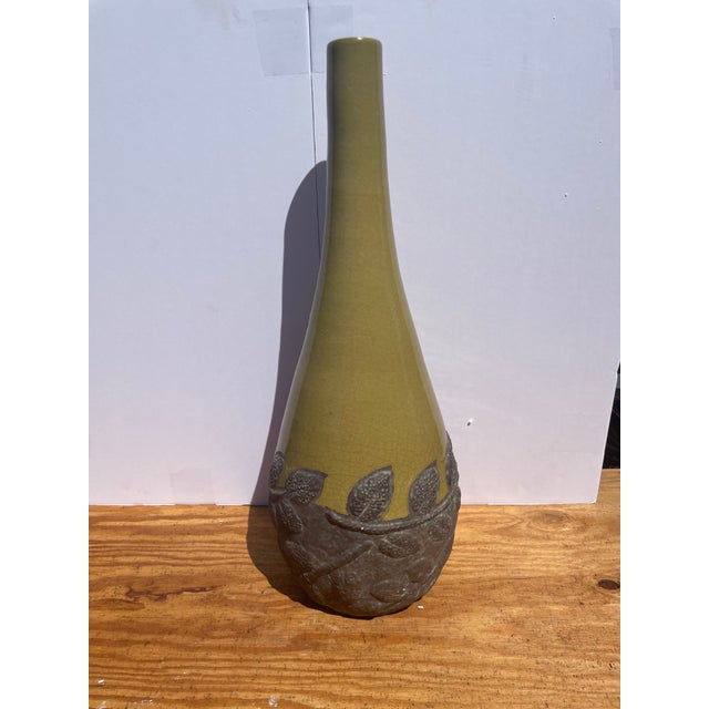 Sunflower Vase Vintage Pottery Farmhouse Country Decor Flower Warm For Sale - Image 4 of 4