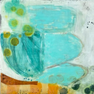 Encaustic Mixed Media Painting by Gina Cochran "You Can't Rush a Butterfly" For Sale