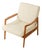Wooden White Armchair, 1960s For Sale