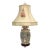 Late 20th Century Porcelain Lamp Rose Medallion Design Vintage Asian Style With Silk Shade and Tassel For Sale