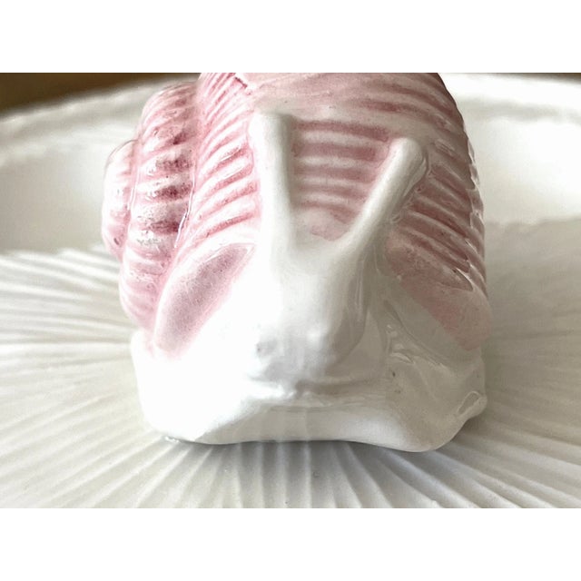 White Italian Ceramic Snail Caviar Server For Sale - Image 8 of 10