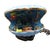 Mid-Century Modern Vintage Vallauris Lion S/Mer Blue Ceramic Clam Shell Lamp Mid Century Tikki Kitch Cord Cut Signed For Sale - Image 3 of 18