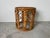 Mid-Century Modern Vintage Boho Chic Tortoise Shell Finish Bamboo Cane Top Drum Side Table/ Sold For Sale - Image 3 of 8