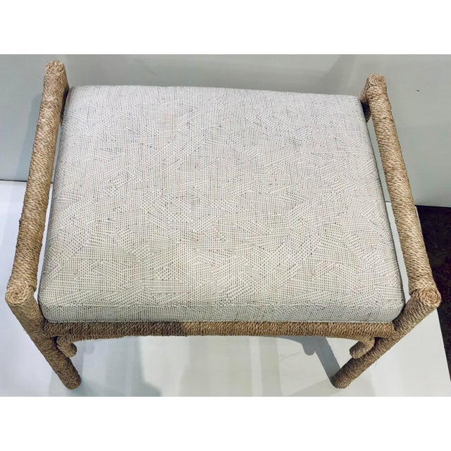 2020s Currey & Company Natural Rope Olisa Ottoman For Sale - Image 5 of 5