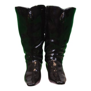 Italian Porcelain Grenadier Riding Boots W/ Jack For Sale