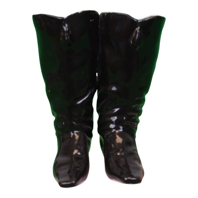 Italian Porcelain Grenadier Riding Boots W/ Jack For Sale