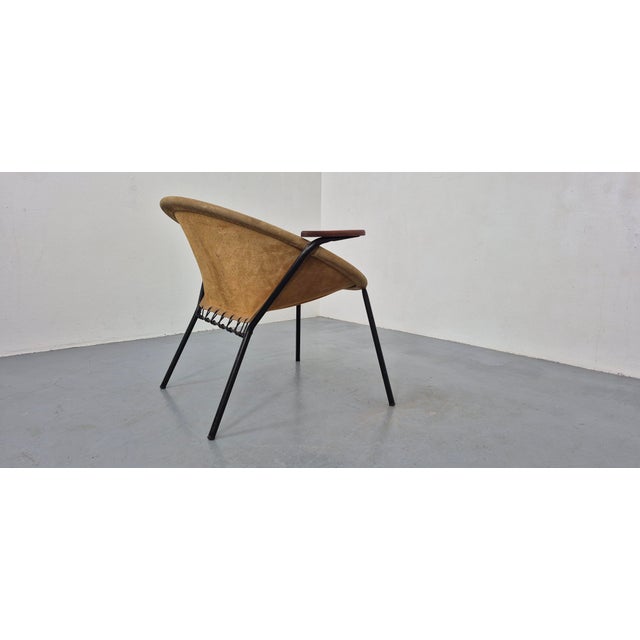 Sueded Balloon Chair by Hans Olsen for Lea Furniture, Denmark, 1950s For Sale - Image 9 of 18
