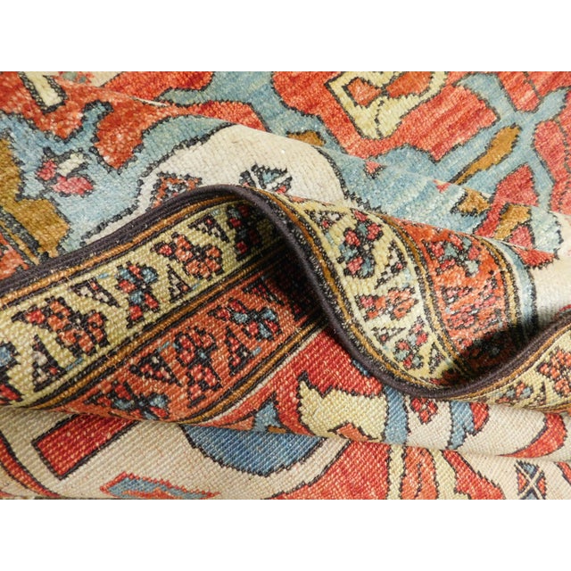 Hand Knotted Indo Heriz Tribal Motif Rug - 8'x 10' For Sale - Image 18 of 18