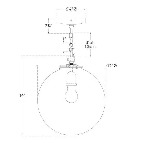 Visual Comfort Thomas O'Brien for Visual Comfort Signature Katie Globe Pendant in Polished Nickel with White Glass For Sale - Image 4 of 4