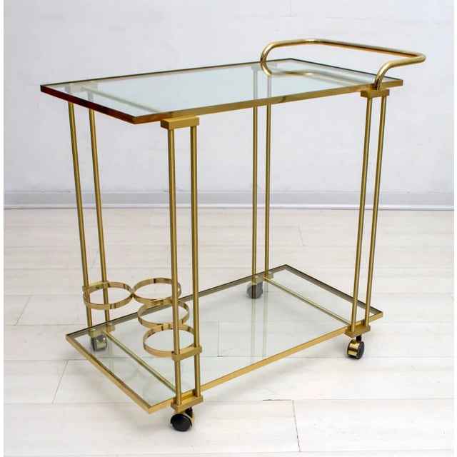 Mid-Century Modern Italian Brass Trolley, 1970s For Sale - Image 10 of 10