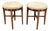 Art Deco Walnut and Beech Stools, Czechoslovakia, 1930s, Set of 2 For Sale