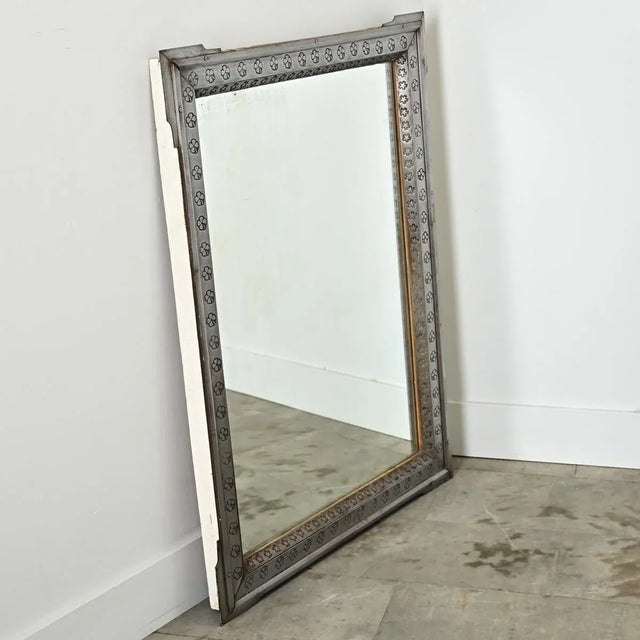 Early 20th Century French Early 20th Century Steel Framed Mirror For Sale - Image 5 of 10
