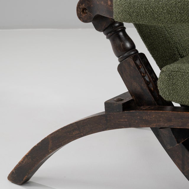 1900s French Wooden Folding Armchair with Upholstered Cushions For Sale - Image 10 of 18