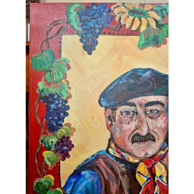 Impressionist "A Frenchman and His Cow" by Suzanne Etienne For Sale - Image 3 of 9