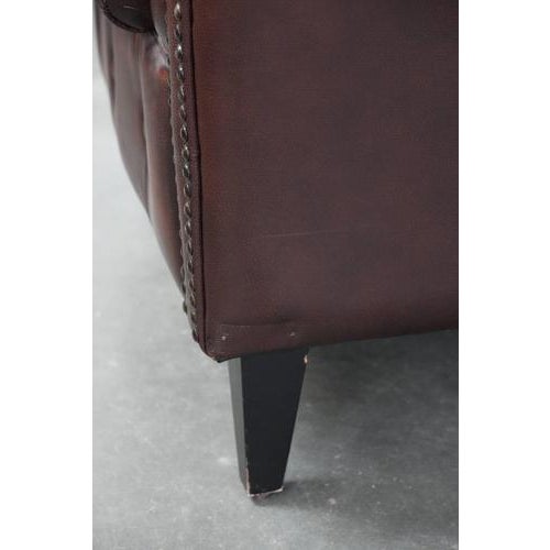 Chesterfield Club Chairs in Cowhide Leather, Set of 3 For Sale - Image 17 of 18