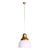 Azucena Italian Brass Murano Lattimo Glass Pendant by Luigi Caccia Dominioni for Azucena, 1950s For Sale - Image 4 of 8