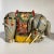 Gray Vintage Oriental Polychrome Wooden Elephant Figures - A Pair For Sale - Image 8 of 12