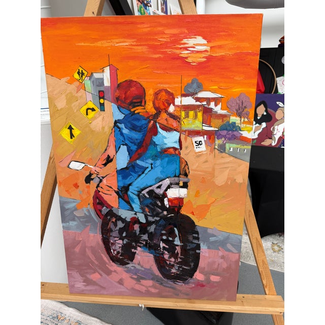 Contemporary Together Towards Tomorrow, Oil on Canvas, Godfrey Afebuame (2026) For Sale - Image 3 of 3