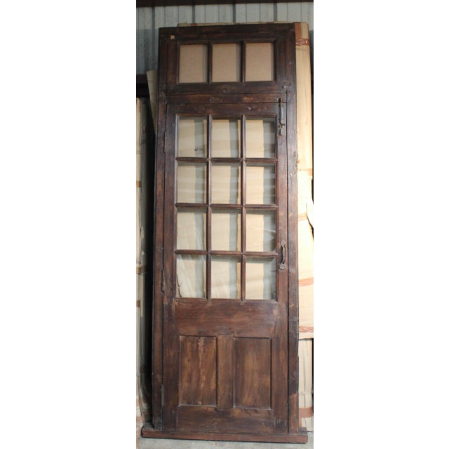 Chestnut Pantry Door With Transom Top, 8 Feet Tall For Sale - Image 8 of 18