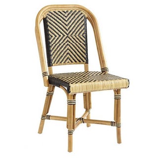 Black & Tan Bistro Dining Chairs - Set of 6 For Sale