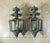 Antique/Vintage Pair of Solid Brass Patina Exterior Wall Lanterns / Sconces For Sale In Miami - Image 6 of 18
