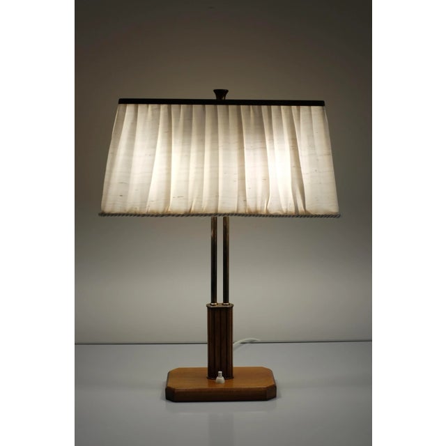 Brown 1940s Table Lamp by Böhlmarks, Sweden For Sale - Image 8 of 8